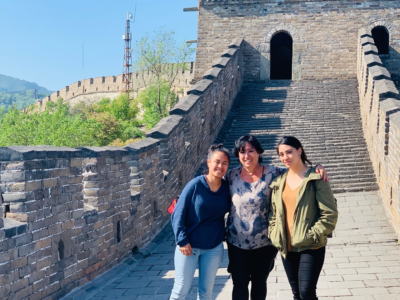 Visitors walking on Great Wall at Mutianyu