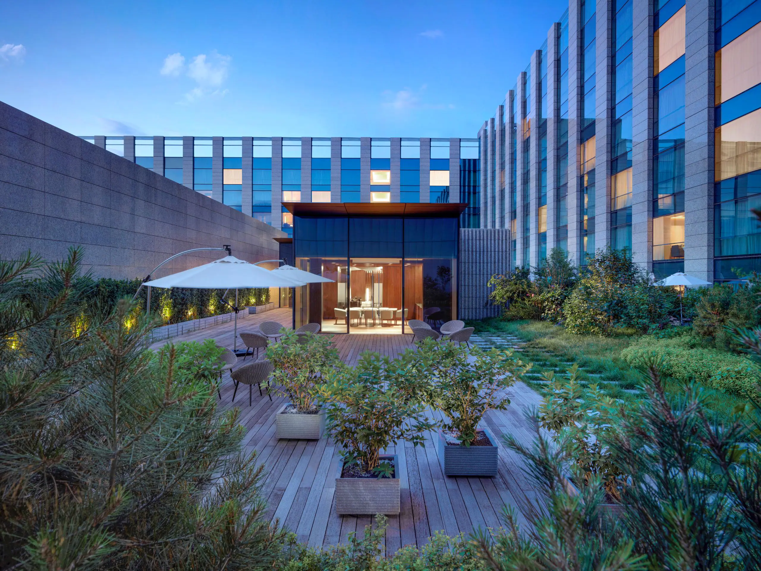 Boutique hotel courtyard in Beijing hutong