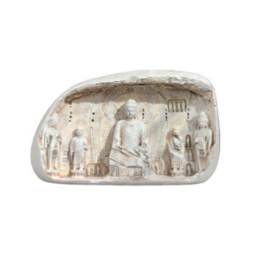 Longmen Grottoes Illuminated 3D Relief Fridge Magnet – Glowing Souvenir from Luoyang’s UNESCO Heritage!