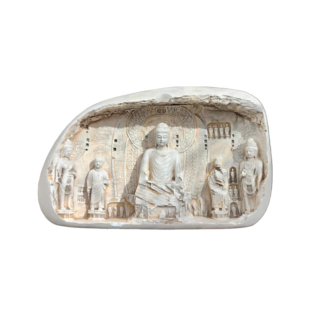 Longmen Grottoes Illuminated 3D Relief Fridge Magnet – Glowing Souvenir from Luoyang’s UNESCO Heritage!
