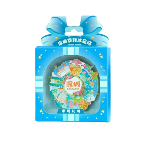 Shenzhen Dual-Layer Rotating Metal Fridge Magnet: A Dynamic Tribute to China’s Silicon Valley