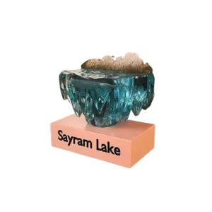 Product Description: Xinjiang Sayram Lake Cultural & Creative Fridge Magnet – A Slice of Alpine Serenity