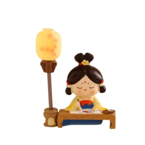 Xi’an Tang Dynasty Lady Figurine Set – Hand-Painted Ceramic Collectibles Depicting Music, Chess, Calligraphy & Painting