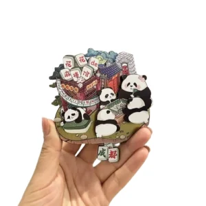 Chengdu Panda Fridge Magnet – Cute Sichuan souvenir blending giant panda charm with a nod to Xi’an’s cultural vibes