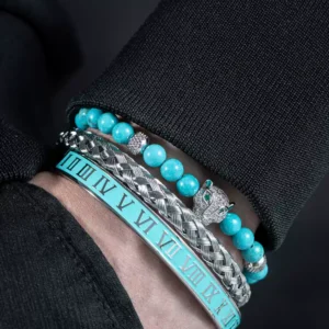 Copper-Plated Gold Leopard Head Bracelet with Turquoise & Diamond —Wild Elegance Meets Tibetan-Inspired Craftsmanship