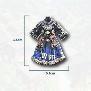 Guiyang Miao Costume 3D Fridge Magnet – Authentic Cultural Keepsake from Guizhou’s Capital