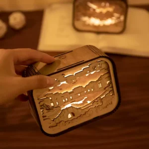 Huangshan Wooden Night Light: Chinese-Style Illuminated Keepsake Inspired by Huizhou’s Cultural Heritage & Mountain Scenery