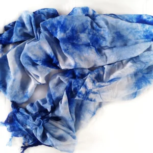 Yunnan-Inspired Handmade Tie-Dye Cotton Shawl – Ethnic-Style Photography Prop & Travel Scarf from Dali