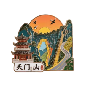 Zhangjiajie 3D Metal Relief Fridge Magnet – Chinese Cultural Souvenir Travel Gift and Home Decor