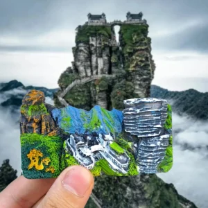 Fanjingshan Panoramic 3D Fridge Magnet – Iconic Guizhou-Tongren Landmark Souvenir
