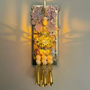 Glowing Humble Administrator’s Garden Magnet – Wisteria-Window Lantern Fridge Sticker