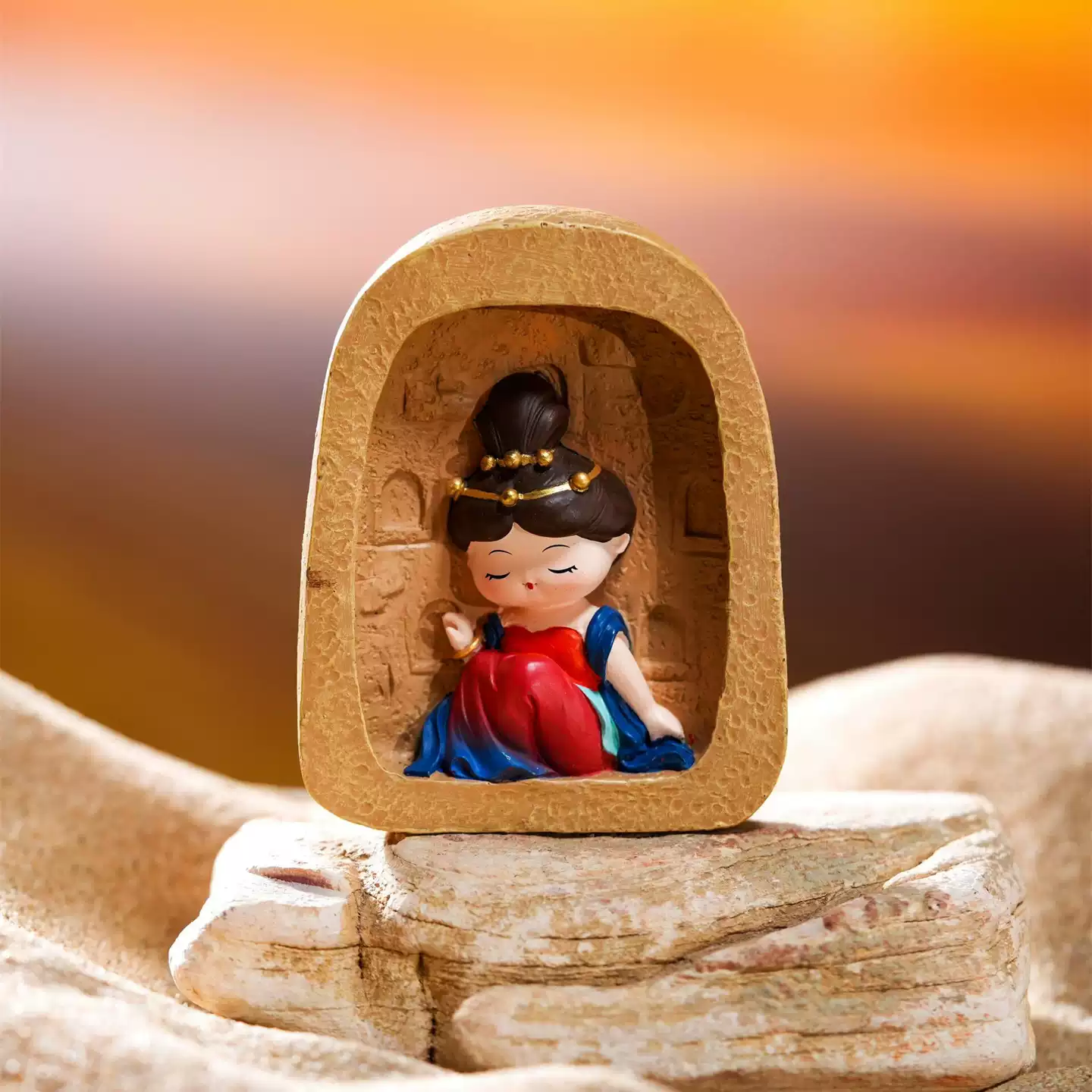 Dunhuang Mogao Grottoes 3D Paper-Cut Light Box & Cultural Keepsake