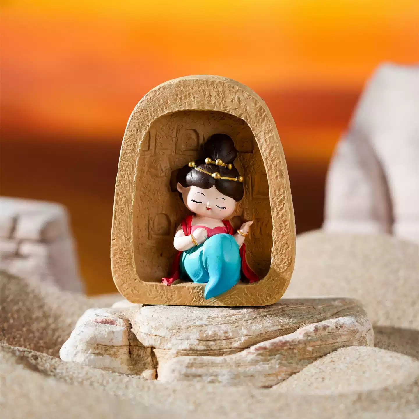 Dunhuang Mogao Grottoes 3D Paper-Cut Light Box & Cultural Keepsake