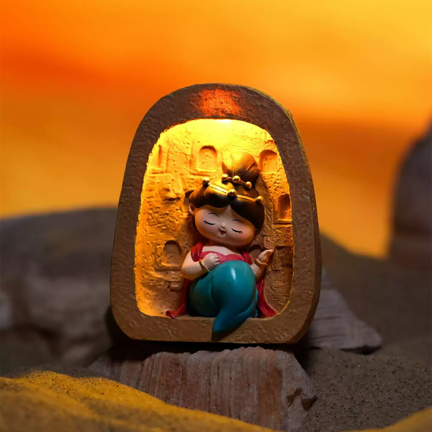 Dunhuang Mogao Grottoes 3D Paper-Cut Light Box & Cultural Keepsake