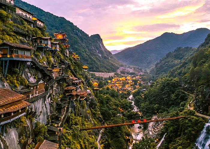 Wangxian Valley scenic view