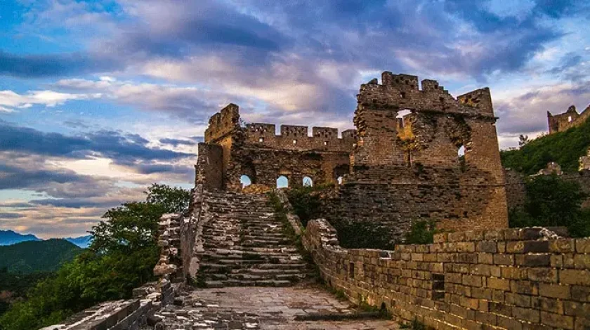 Stroll along a captivating blend of the restored and rugged sections of the Great Wall