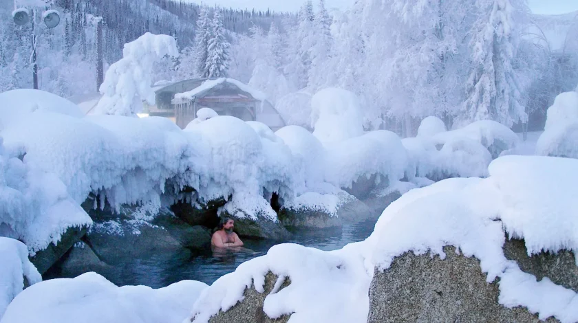 Soak in hot springs