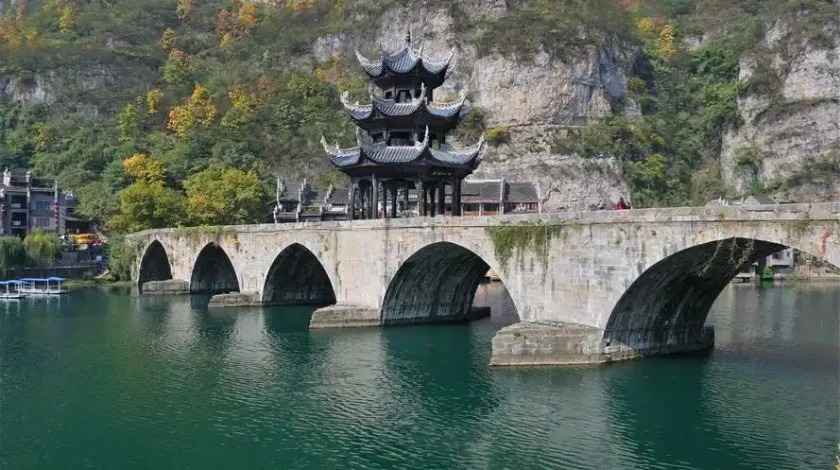 the ancient town in the mountains