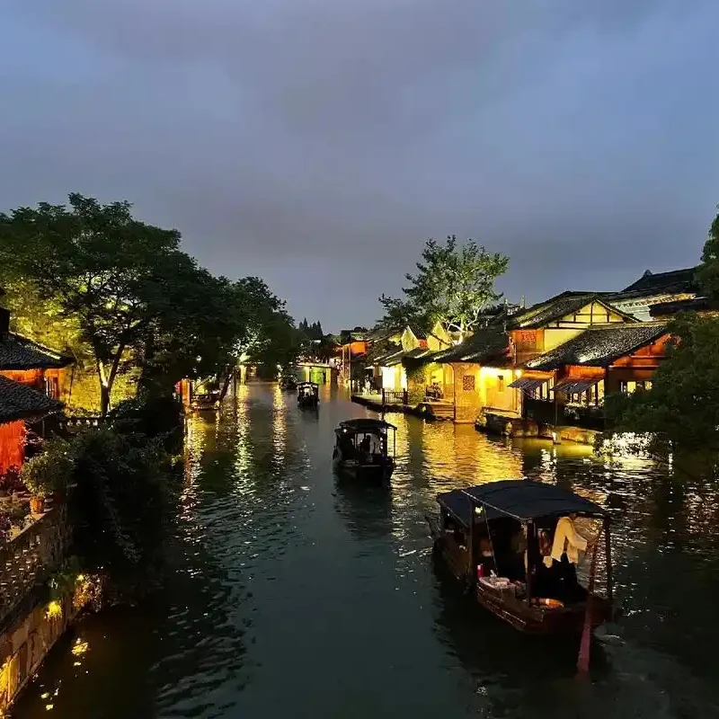 Wuzhen, ink and color, long ancient charm